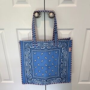 Merry & Brite Bandanna Print Tote Bag